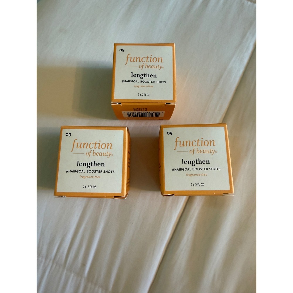 Function of Beauty Lengthen Hairgoal Booster Shots 3 Pack Fragrance Free 6 Shots